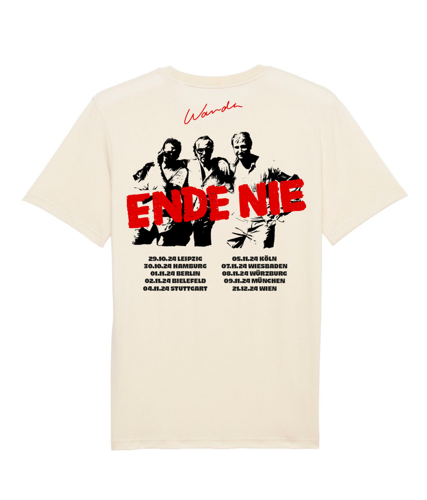 WANDA T-Shirt "Ende Nie Tour 2024" natural raw